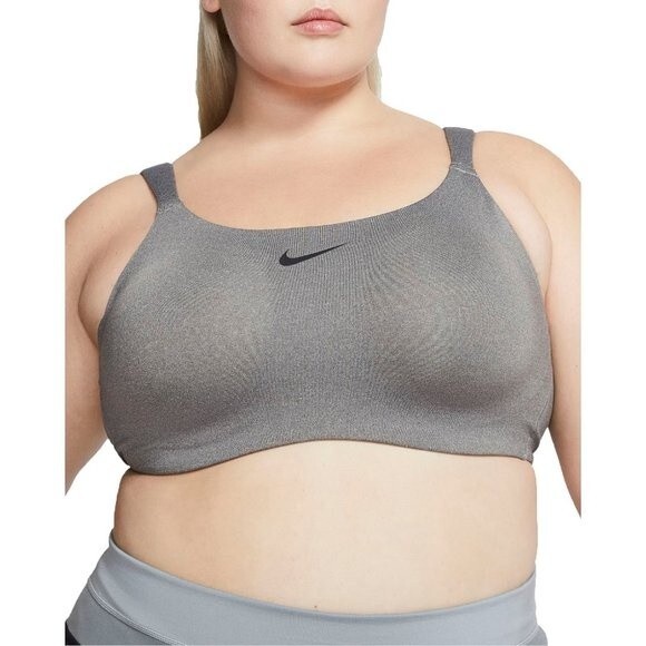 Nike Women's Plus Size Bold High-Impact Sport Carbon Heather 42G Bra NWT - Picture 1 of 9